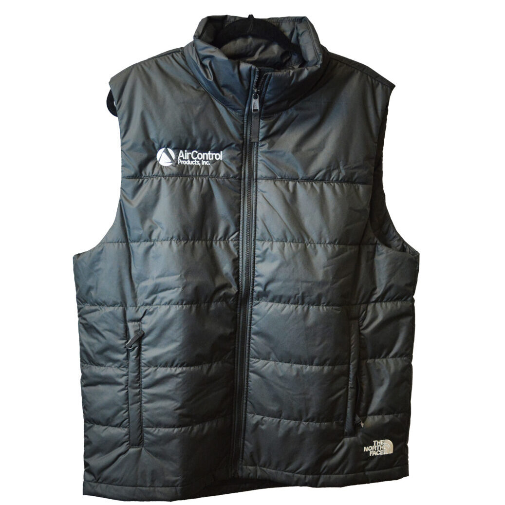 (22) NorthFace Vest Blk ACP Logo back QTY: 1-L $85